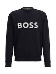 Blau - BOSS Sweatshirt aus Baumwollmischung mit HD-Logo-Print - Bild 5 von 5