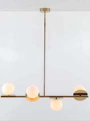 Houseof. Brass Opal Disk Ceiling Light - Image 1 of 4