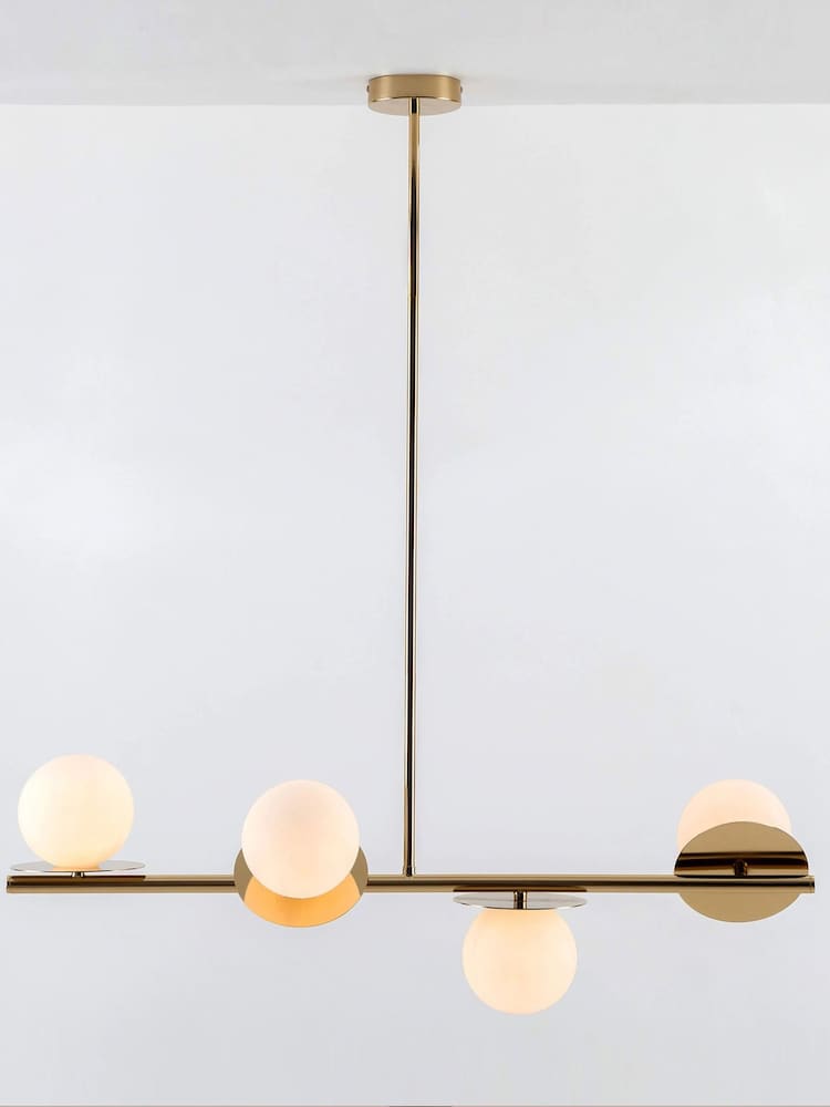 Houseof. Brass Opal Disk Ceiling Light - Image 1 of 4