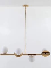 Houseof. Brass Opal Disk Ceiling Light - Image 2 of 4
