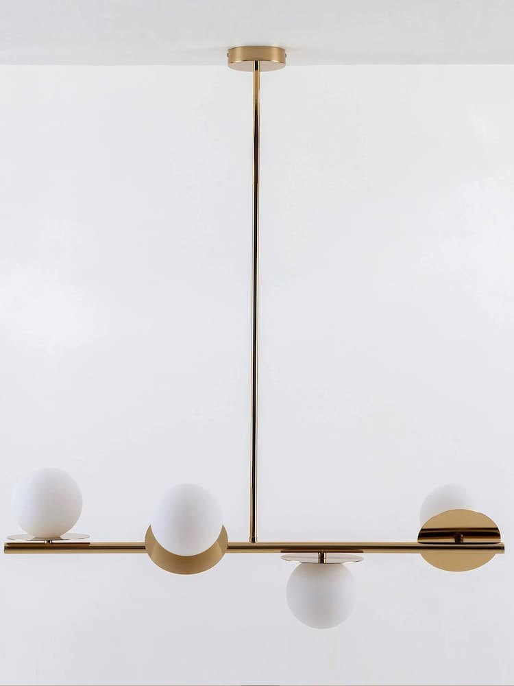 Houseof. Brass Opal Disk Ceiling Light - Image 2 of 4