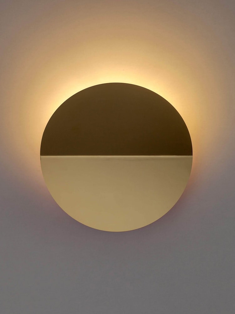 Houseof. Brass Round Diffuser Wall Light - Image 4 of 4 Houseof. Brass Round Diffuser Wall Light - Image 4 of 4