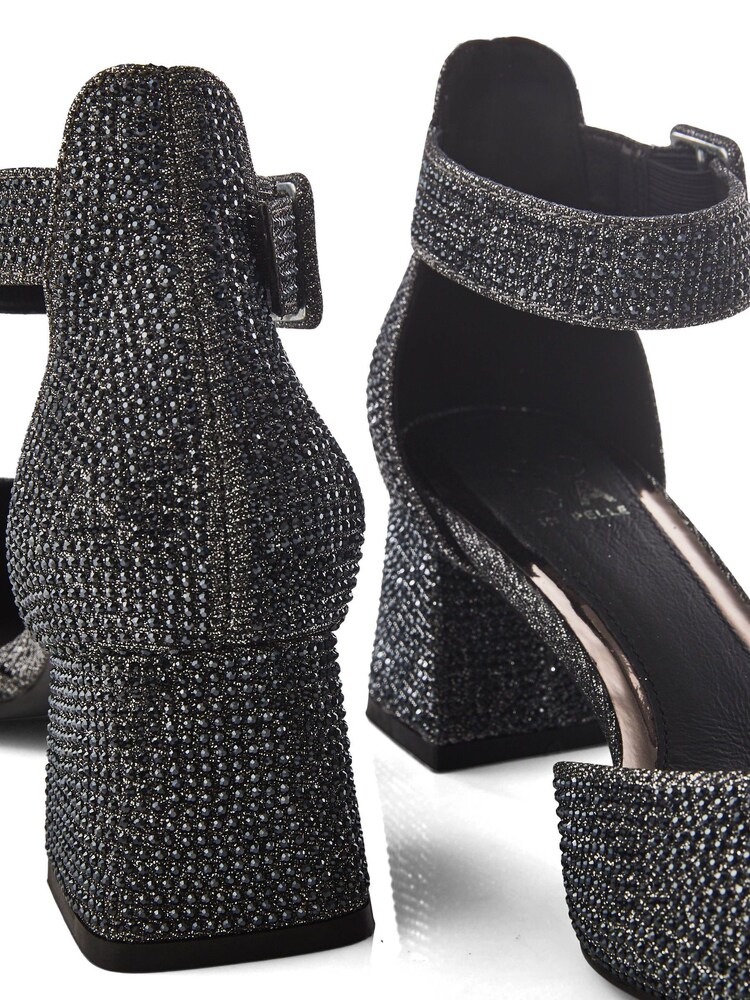 Moda in Pelle Kadie Grey Block Heels Mid Point 2 Part D’Orsey - Image 4 of 4