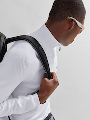 BOSS White Zip Neck Jumper - Image 4 of 5