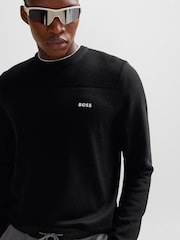 BOSS Black Branded Crew Neck Dry-Flex Fabric Sweater - Image 4 of 5