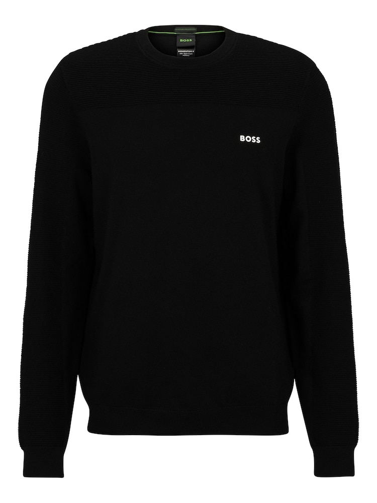 BOSS Black Branded Crew Neck Dry-Flex Fabric Sweater - Image 5 of 5