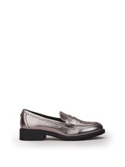 Moda in Pelle Danna Heeled Loafers With Saddle Trim - Image 2 of 5