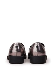 Moda in Pelle Danna Heeled Loafers With Saddle Trim - Image 4 of 5