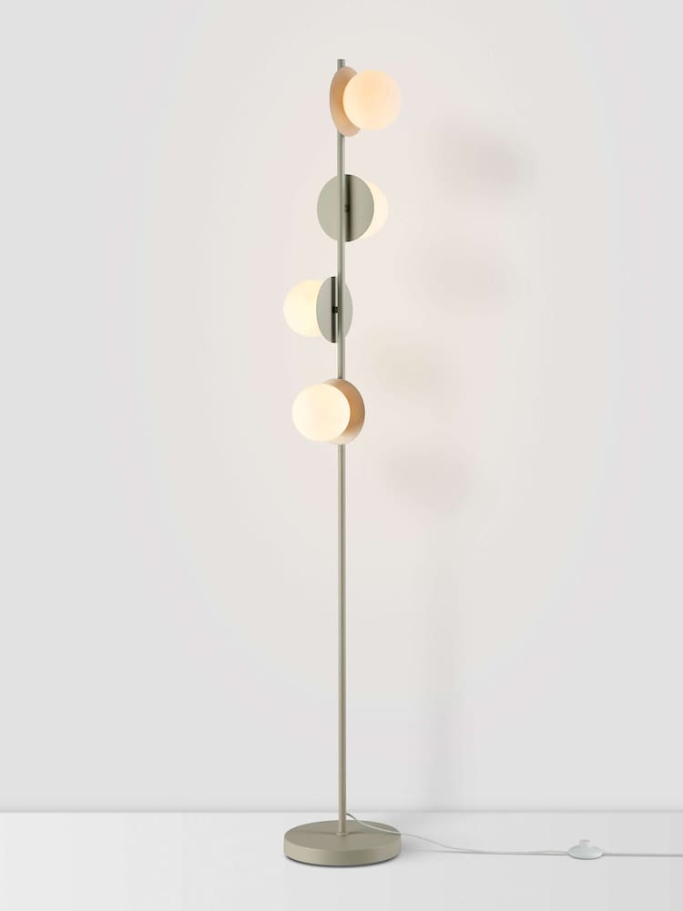 Houseof. Sand Cream Opal Disk Floor Lamp - Image 1 of 3