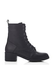 Moda in Pelle Calia Lace-Up Leather Ankle Boots - Image 1 of 4
