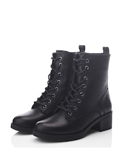 Moda in Pelle Calia Lace-Up Leather Ankle Boots - Image 2 of 4