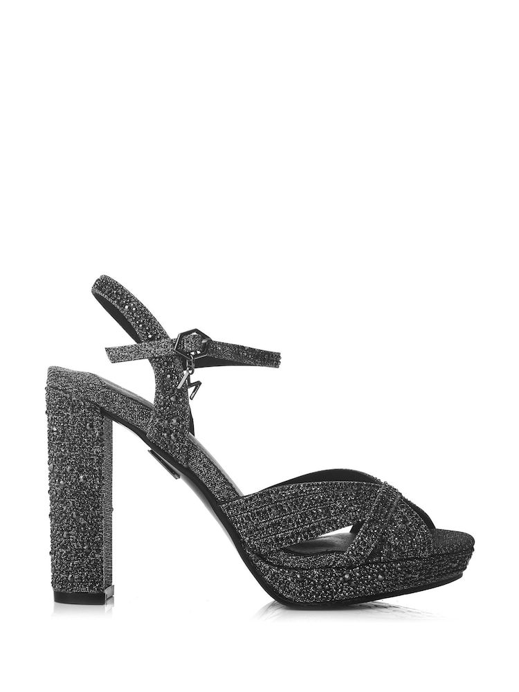 Moda In Pelle Supernova Gold Platform Heel Sandals - Image 1 of 4