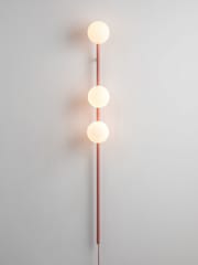 Houseof. Pink Bar Opal Ball Frosted Glass Shade Wall Light - Image 1 of 3