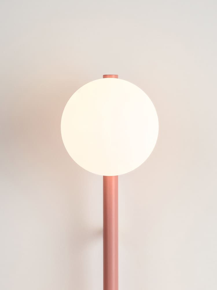 Houseof. Pink Bar Opal Ball Frosted Glass Shade Wall Light - Image 3 of 3