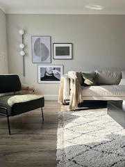 Houseof. Grey Bar Opal Ball Frosted Glass Shade Wall Light - Image 1 of 4