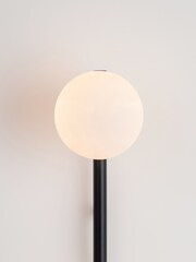 Houseof. Grey Bar Opal Ball Frosted Glass Shade Wall Light - Image 2 of 4