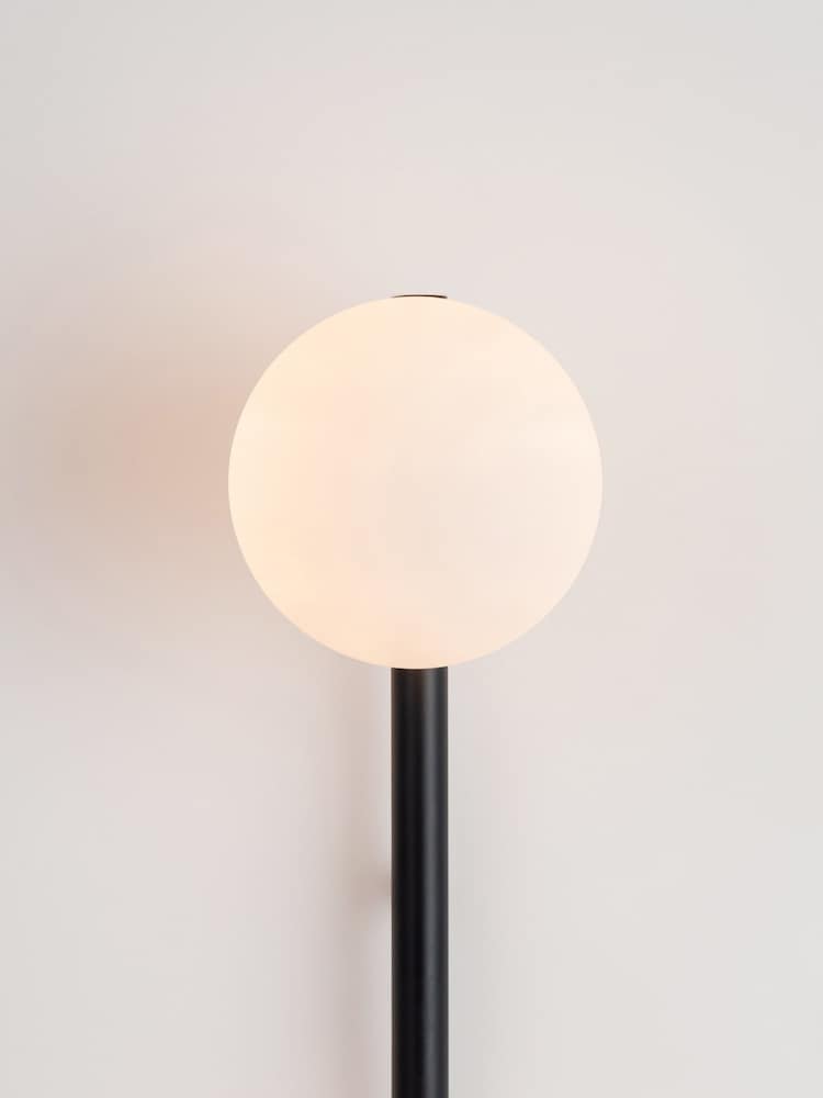 Houseof. Grey Bar Opal Ball Frosted Glass Shade Wall Light - Image 2 of 4