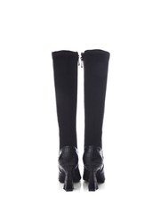 Moda in Pelle Millea Long Swoosh Heel Square Toe Boots - Image 3 of 4