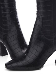 Moda in Pelle Millea Long Swoosh Heel Square Toe Boots - Image 4 of 4
