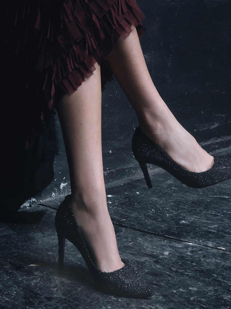 Moda in Pelle Kayleh Lower Heel Pointed Court Shoes - Image 1 of 5