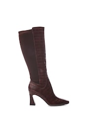 Moda in Pelle Millea Long Swoosh Heel Square Toe Boots - Image 1 of 4