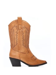 Moda in Pelle Heston Calf Height Western Boots - Image 1 of 4
