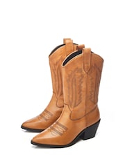 Moda in Pelle Heston Calf Height Western Boots - Image 2 of 4