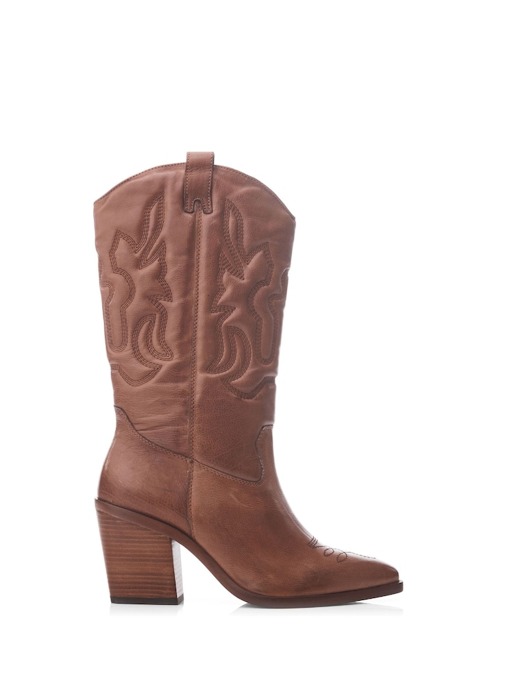 Moda in Pelle Leahannie Pointed Toe High Western Boots - Image 1 of 5