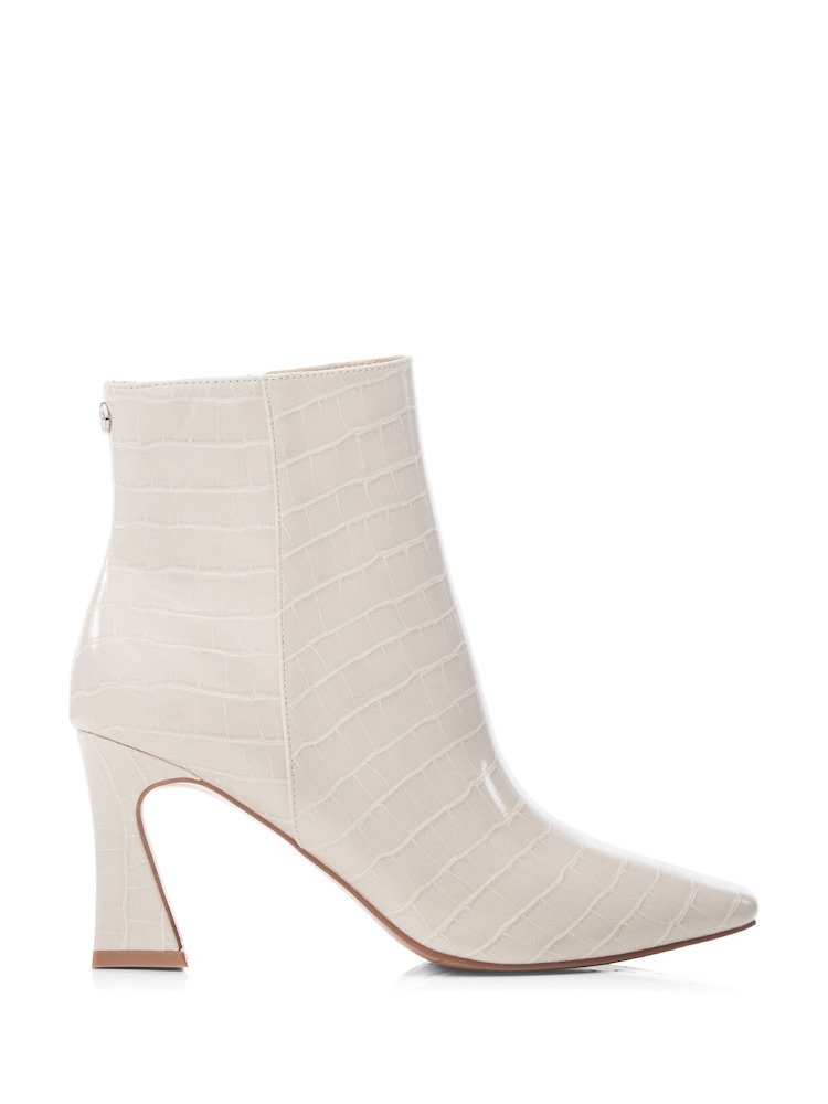 Moda in Pelle Milley Square Toe Heel Detail Smart Short Boots - Image 1 of 4