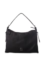 Moda in Pelle Jasmine Clean Slouch Shoulder Black Bag - Image 1 of 4