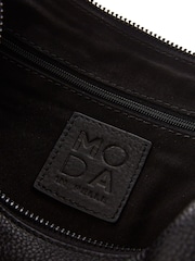 Moda in Pelle Jasmine Clean Slouch Shoulder Black Bag - Image 4 of 4