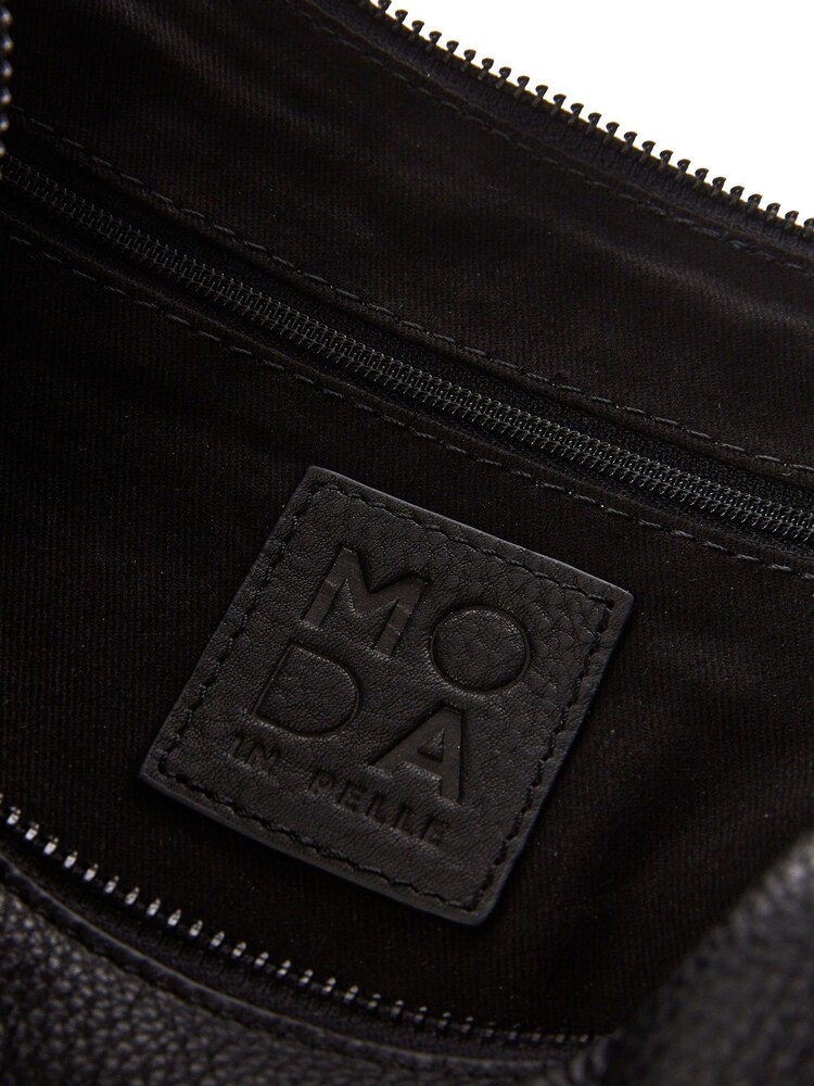 Moda in Pelle Jasmine Clean Slouch Shoulder Black Bag - Image 4 of 4 Moda in Pelle Jasmine Clean Slouch Shoulder Black Bag - Image 4 of 4