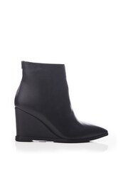 Moda in Pelle Nammie Pointed Toe Wedge Black Ankle Boots - Image 1 of 4