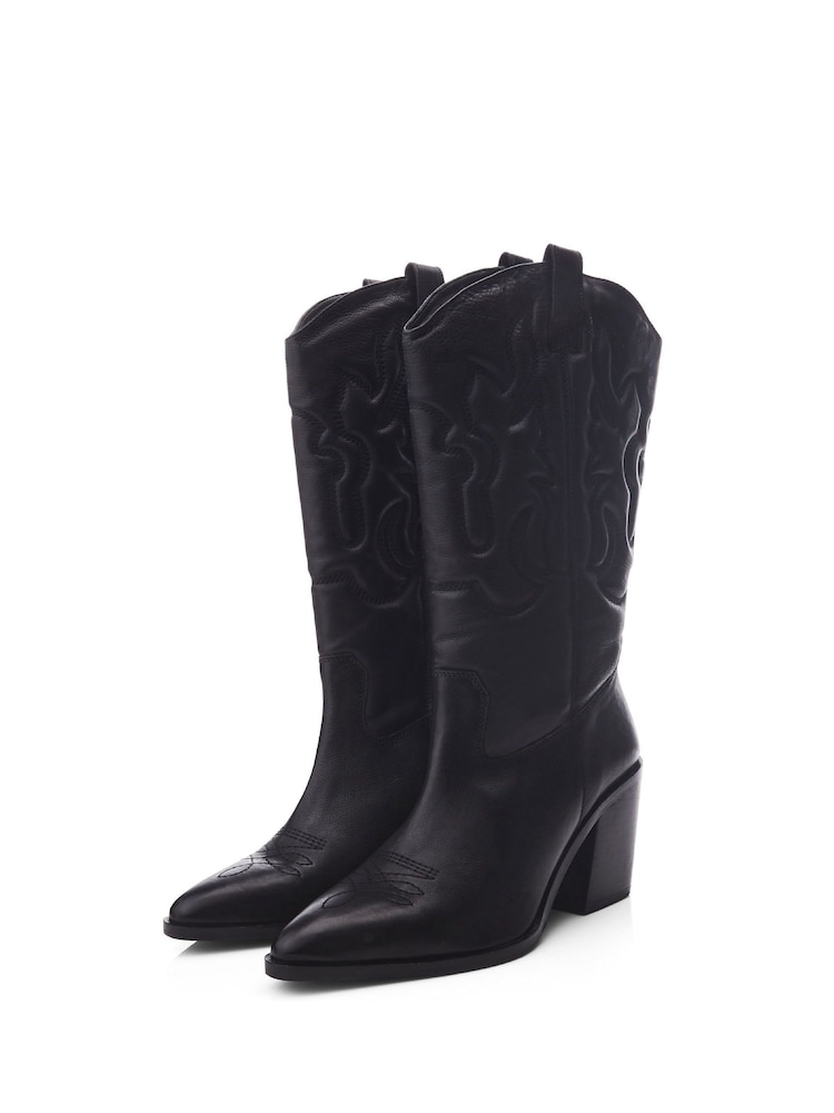 Moda in Pelle Leahannie Pointed Toe High Western Boots - Image 2 of 4
