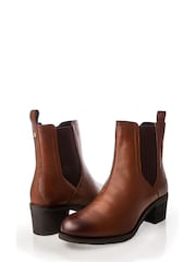 Moda in Pelle Natele Block Heel Chelsea Boots - Image 4 of 4