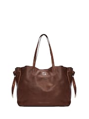 Moda in Pelle Natural Indie Oversized Tote Bag With Pouch - Image 4 of 5