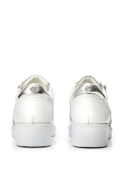 Blanco - Zapatillas de cuña con cremallera lateral Ambienne de Moda In Pelle - Imagen 2 de 3