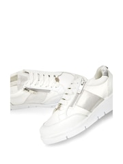 Blanco - Zapatillas de cuña con cremallera lateral Ambienne de Moda In Pelle - Imagen 3 de 3