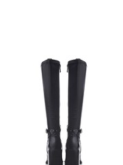 Moda in Pelle Umah Smart Heeled Long Pu Boots With Zip - Image 4 of 5
