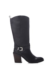 Moda in Pelle Serana Block Heel Long Buckle Boots - Image 1 of 4
