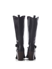 Moda in Pelle Serana Block Heel Long Buckle Boots - Image 3 of 4
