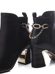 Moda in Pelle Klarisa Swoosh Heel Smart Ankle Boots - Image 4 of 4