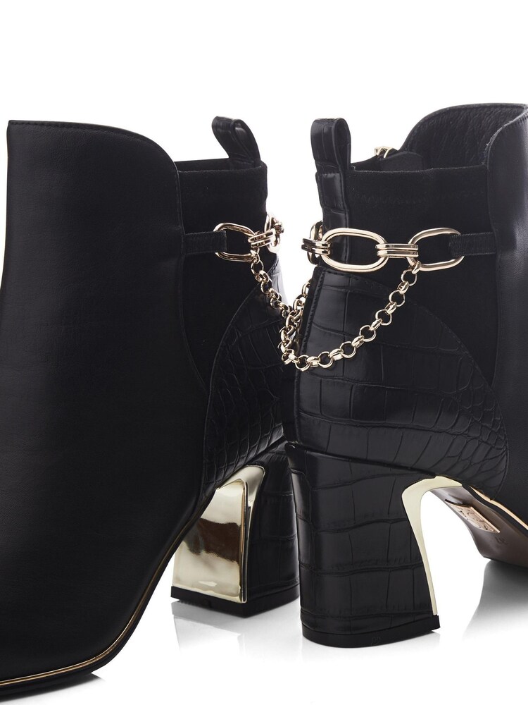 Moda in Pelle Klarisa Swoosh Heel Smart Ankle Boots - Image 4 of 4