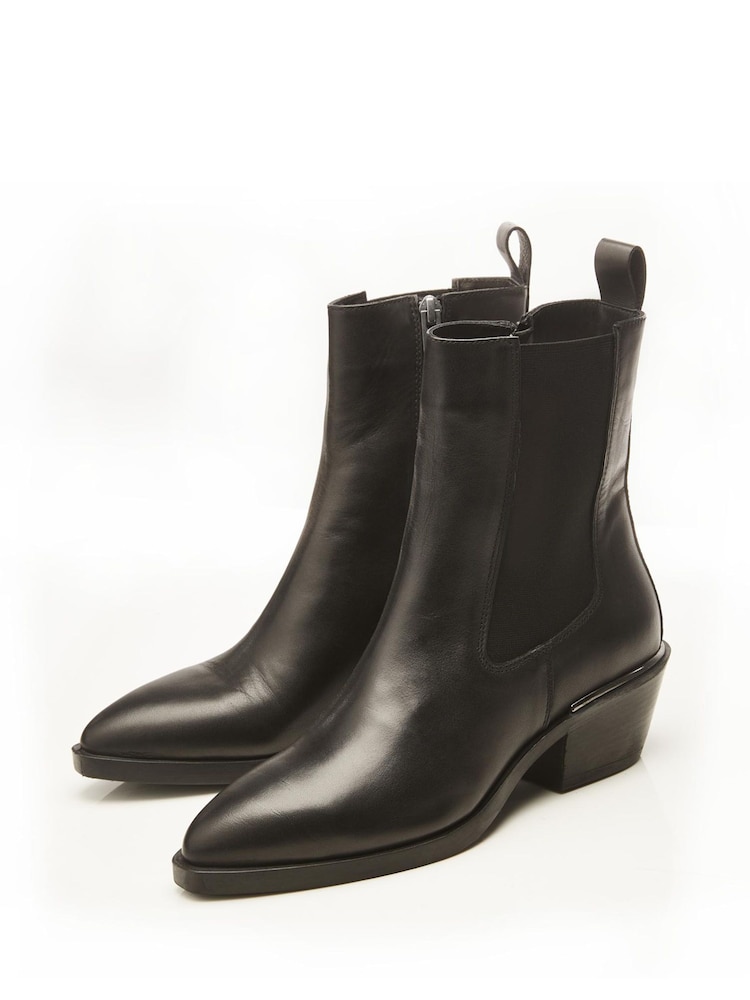 Moda in Pelle Kaela Pointed Block Heel Chelsea Boots - Image 2 of 3