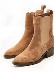 Moda in Pelle Kaela Pointed Block Heel Chelsea Boots - Image 2 of 4
