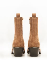 Moda in Pelle Kaela Pointed Block Heel Chelsea Boots - Image 3 of 4