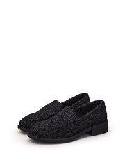 Moda in Pelle Danna Heeled Loafers With Saddle Trim - Image 3 of 5
