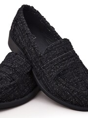 Moda in Pelle Danna Heeled Loafers With Saddle Trim - Image 5 of 5