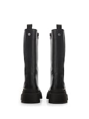 Moda in Pelle Itzel Long Chunky Cleated Sole Chelsea Black Boots - Image 3 of 4