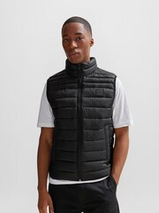 BOSS Black Lightweight Padded Gilet With Water-Repellent Finish - Image 1 of 6